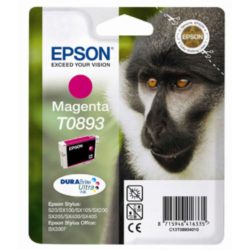 Epson Monkey T0893 DURABrite Ultra Ink, Ink Cartridge, Magenta Single Pack, C13T08934010